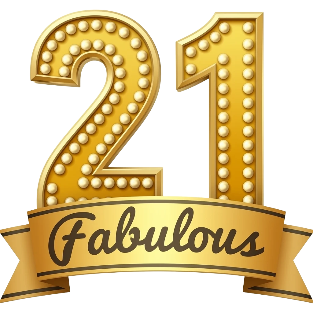 21 and fabulous banner emoji