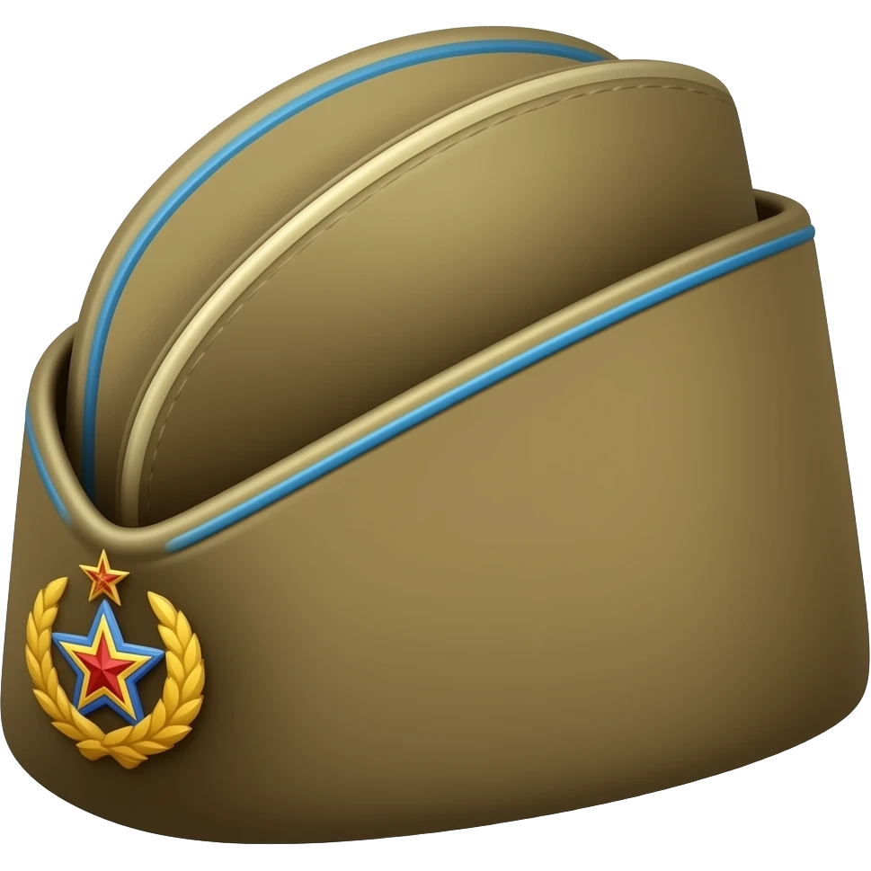 flat Israeli Soviet-Russian Kepi hat emoji