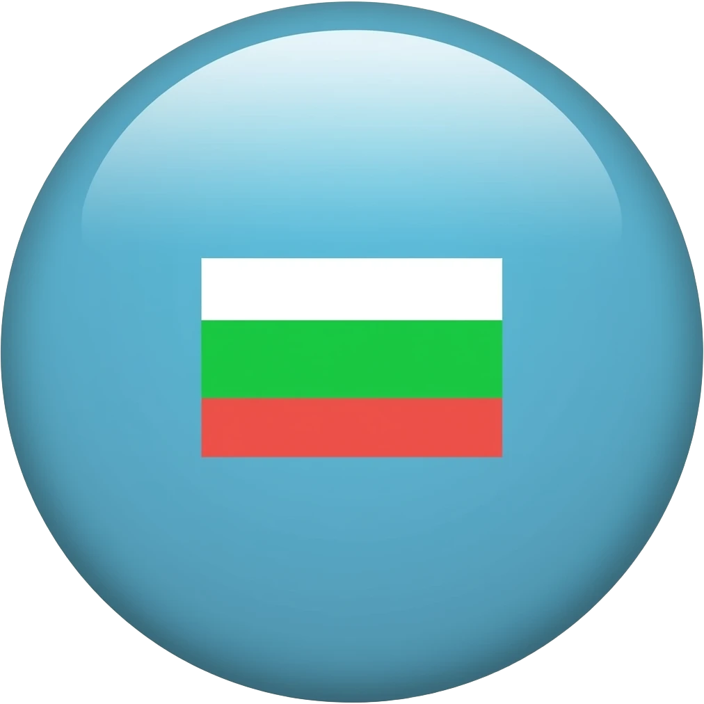 голубое небо без облок 1 белый круг в середине 1 красная полоса в низу 1 зелёная полоса выше красной полосы 1 белая полоса выше зелёной полосы в виде флага одна зелёная полоса emoji