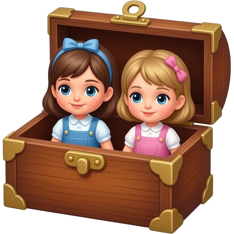 two dolls are in the box emoji