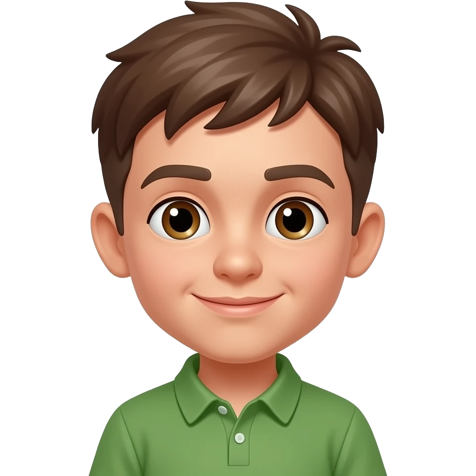 Boy with dinosaur emoji