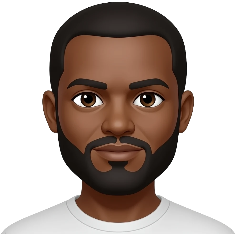 black guy with beards emoji