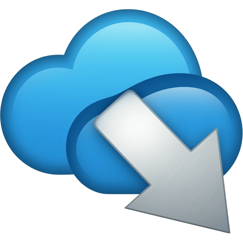 Create a download arrow overlapping the onedrive logo to use as a download icon emoji