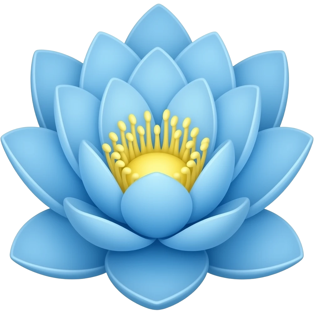 Blue lotus emoji