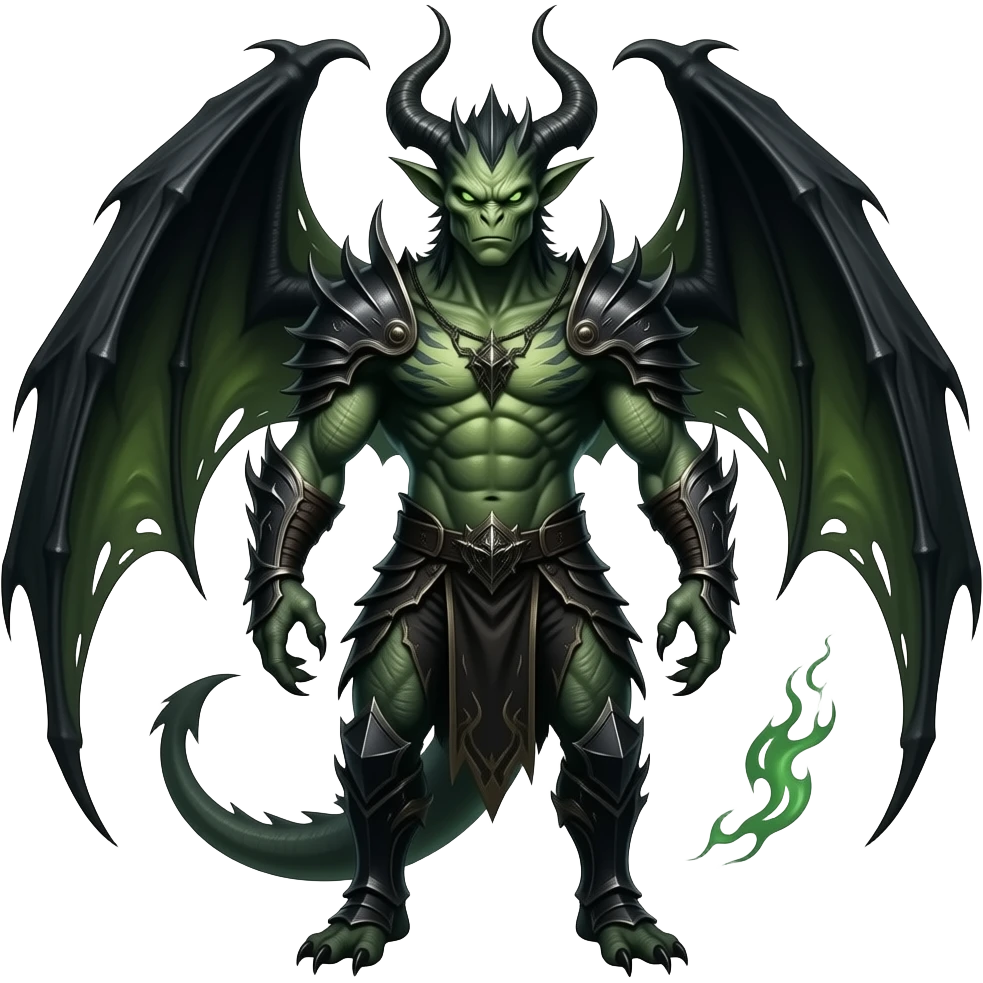 Fantasy dark edgy gothic vernid-Trico-Fionbri-creature emoji