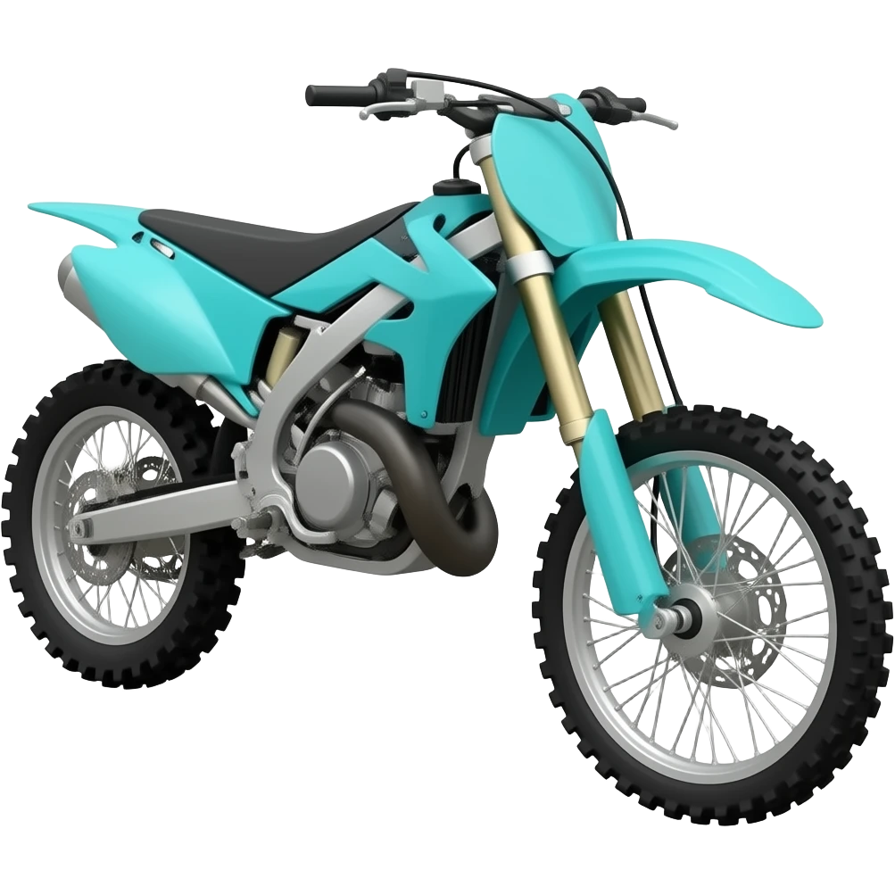 Teal dirtbike emoji