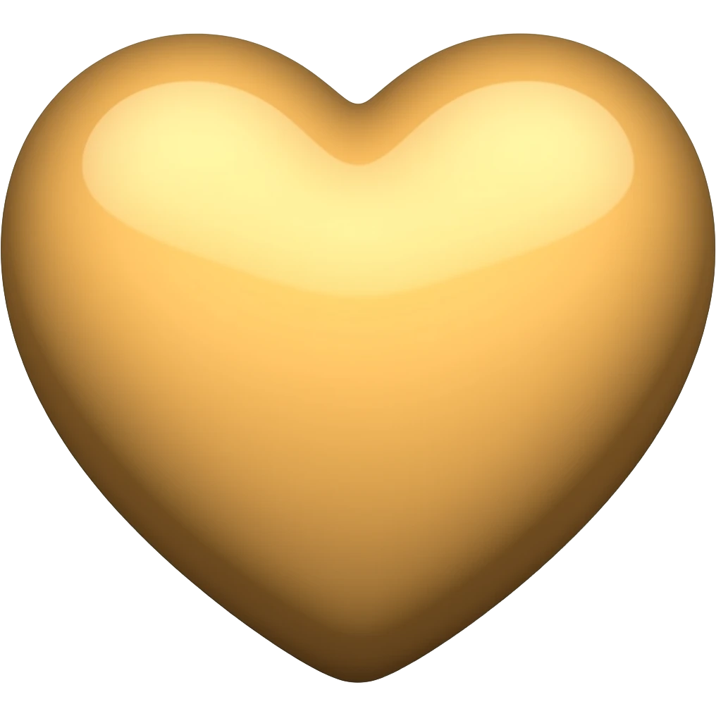 Yellow and brown ombré heart emoji