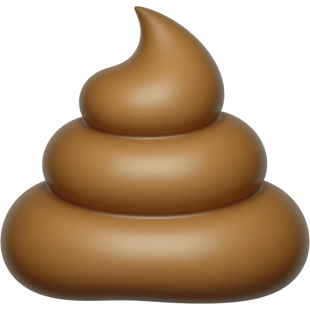 Poop no face emoji