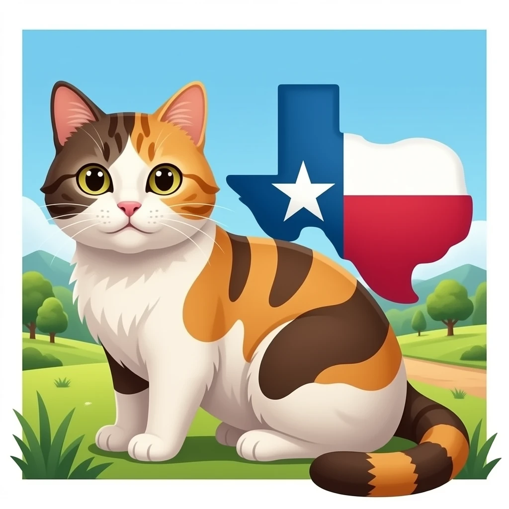 a cat visiting texas emoji