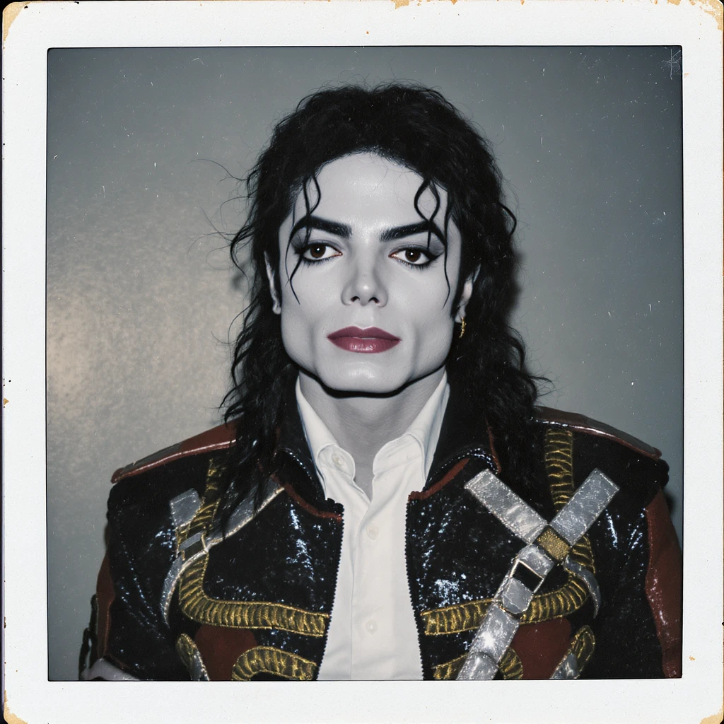 Michael Jackson wearing his Thriller jacket emoji