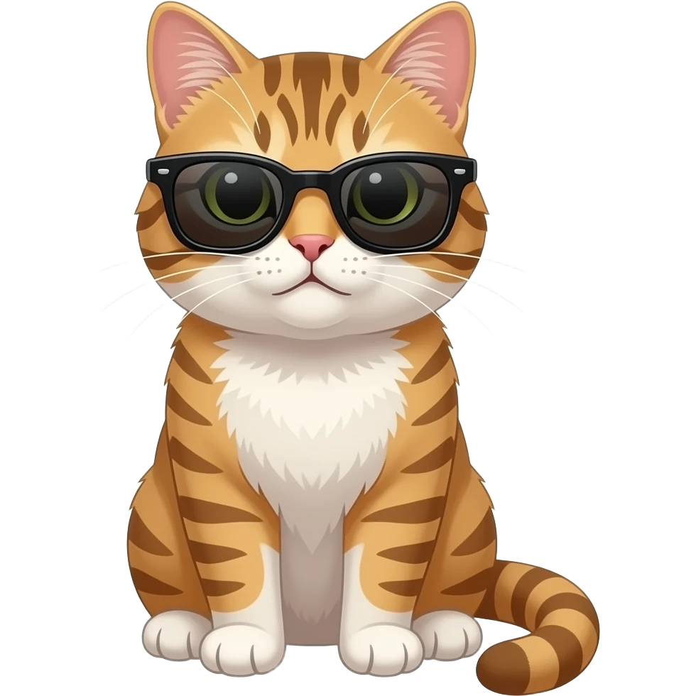 Cat wearing sunglasses emoji