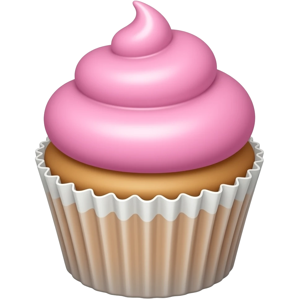 Cupcake with pink icing emoji