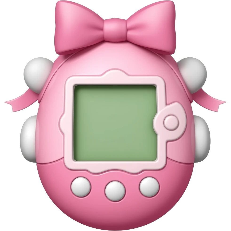 pink tamgotchi that slay_eliza slide with bows emoji
