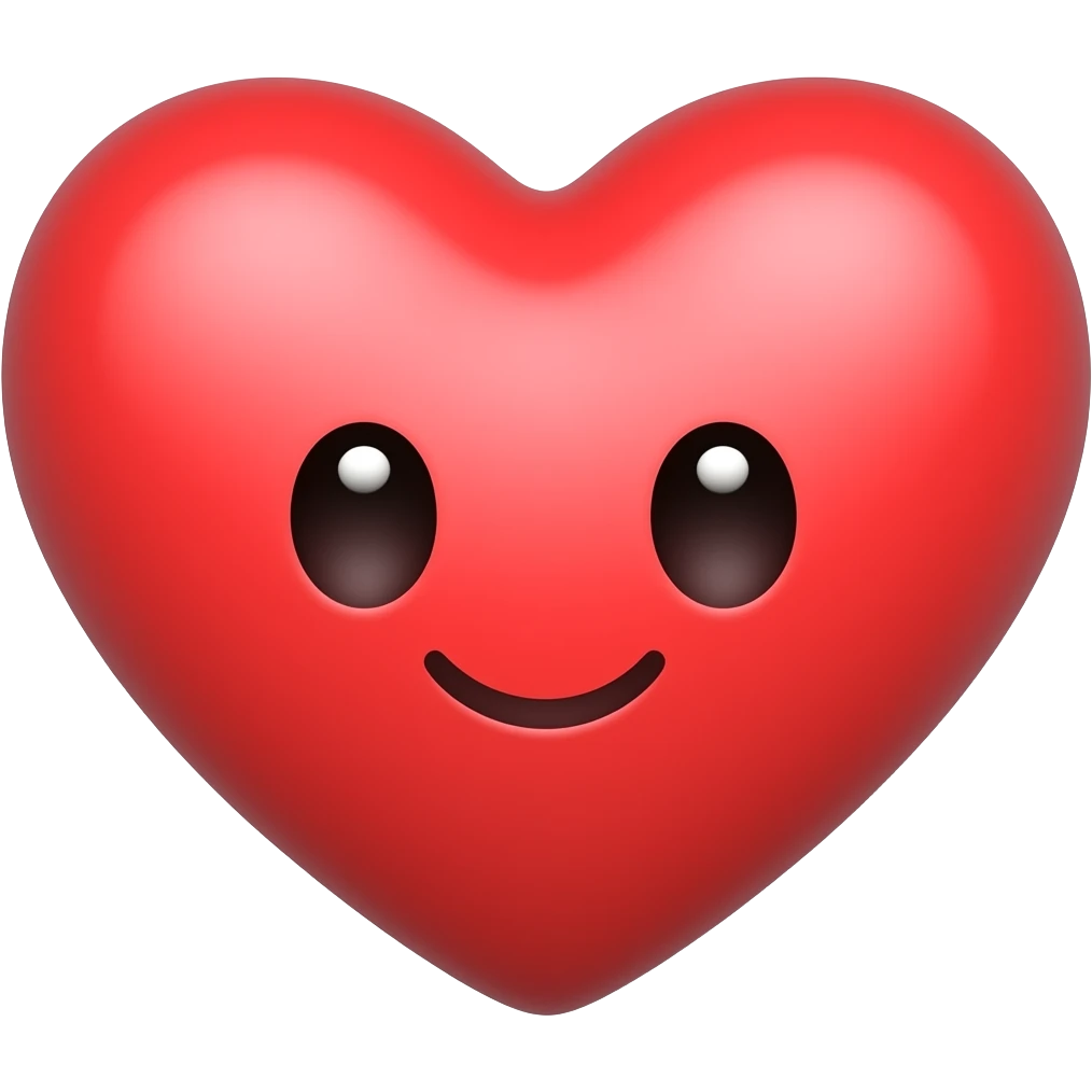 coração vermelho fofo emoji