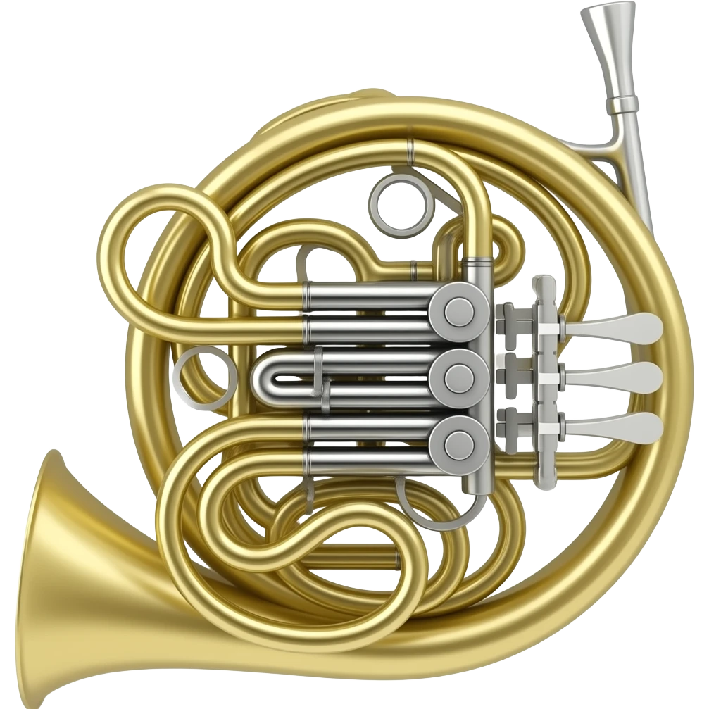 French horn that lookes like a flute emoji