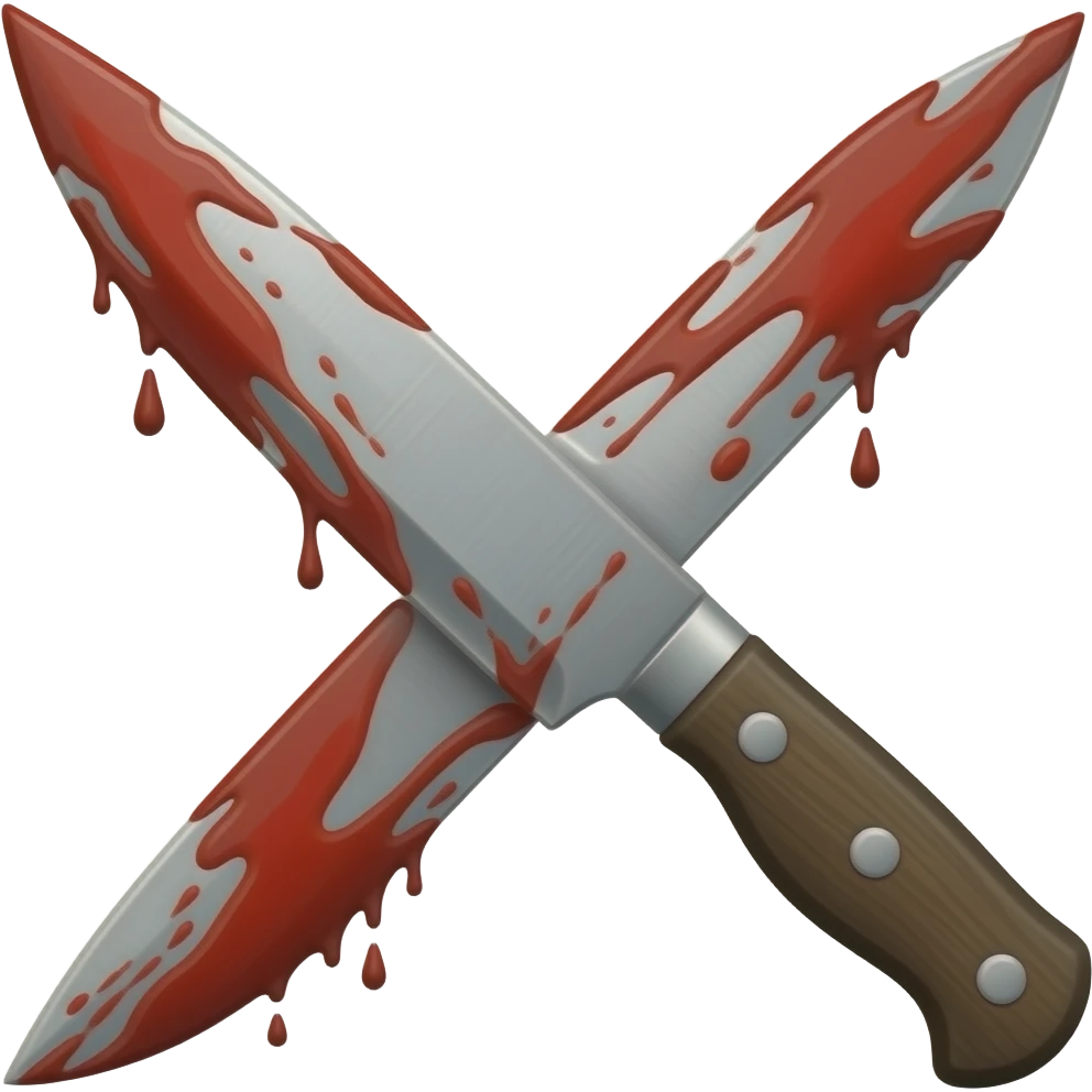 Knife with blood emoji