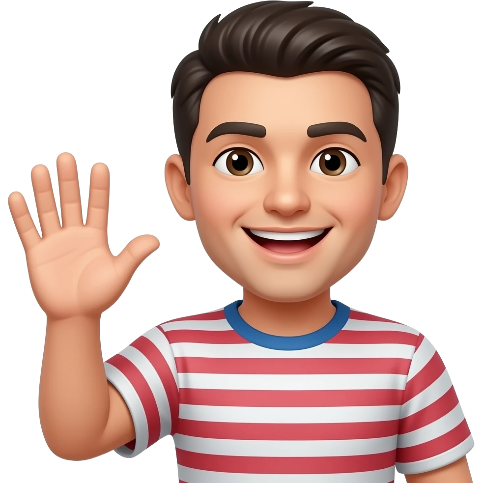 happy and say hi emoji