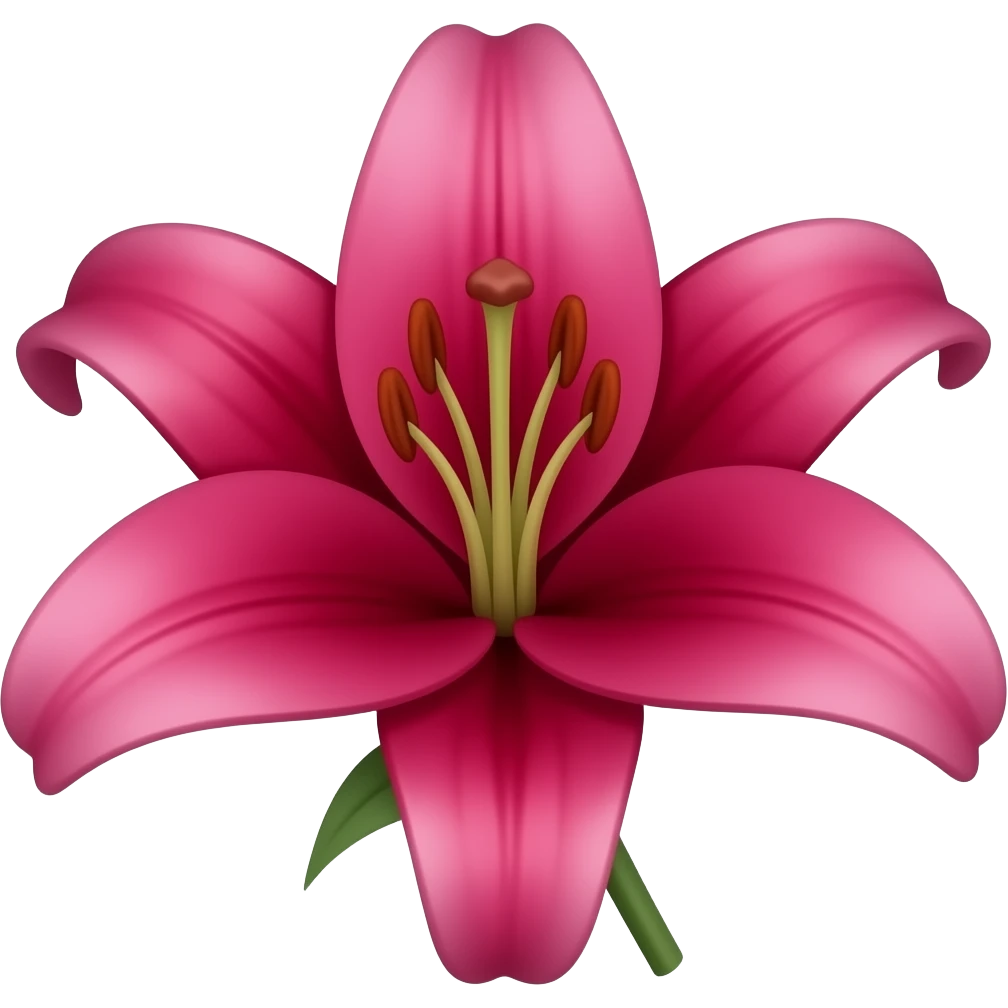 Burgundy Red lily emoji