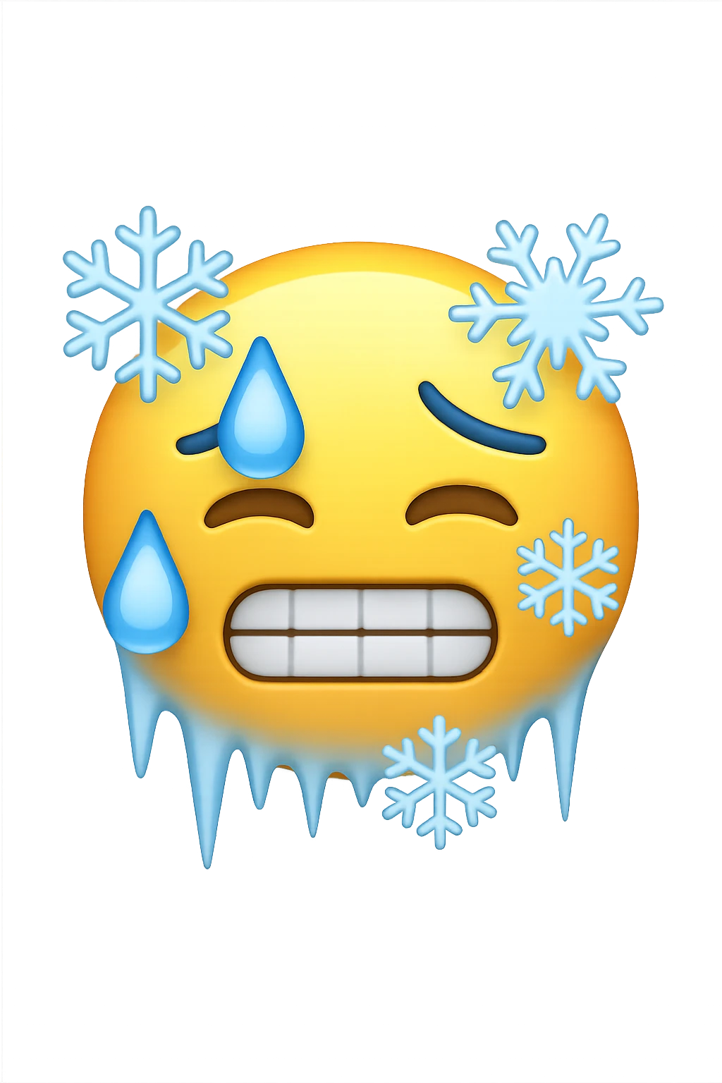 sudorazione fredda , freddo gelido emoji stile iphone emoji