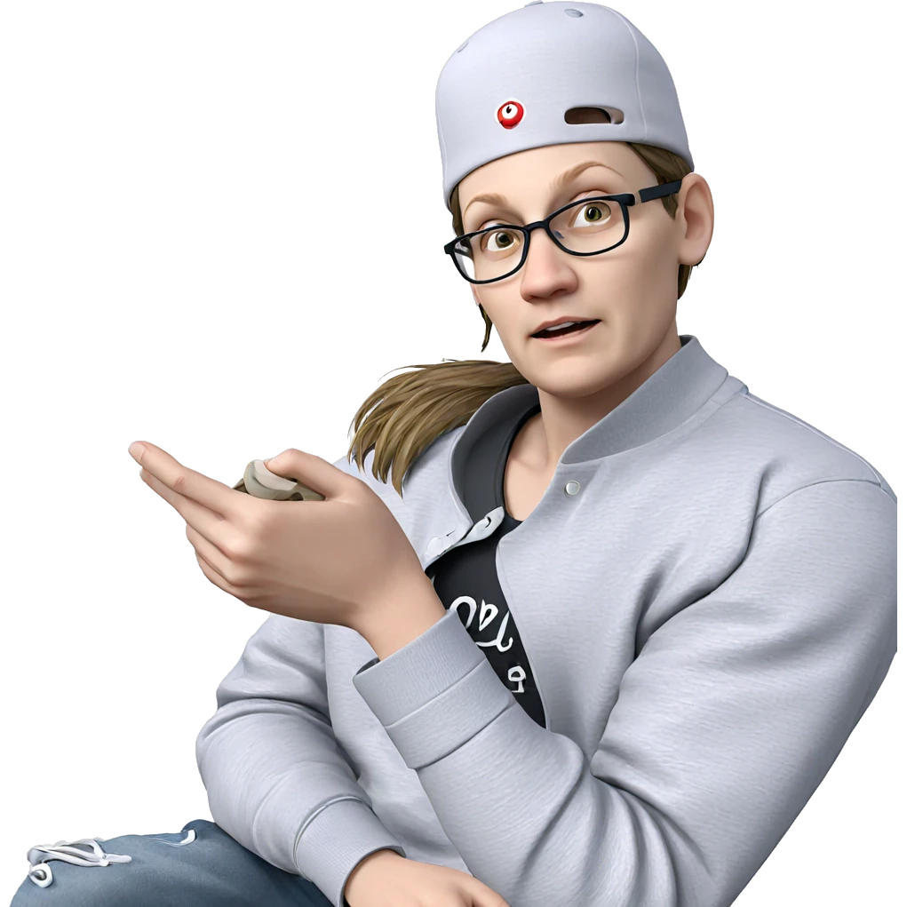 boy in baseball cap looking emoji