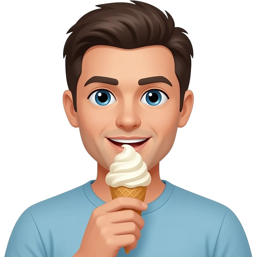 아이스크림 먹는 포차코 emoji