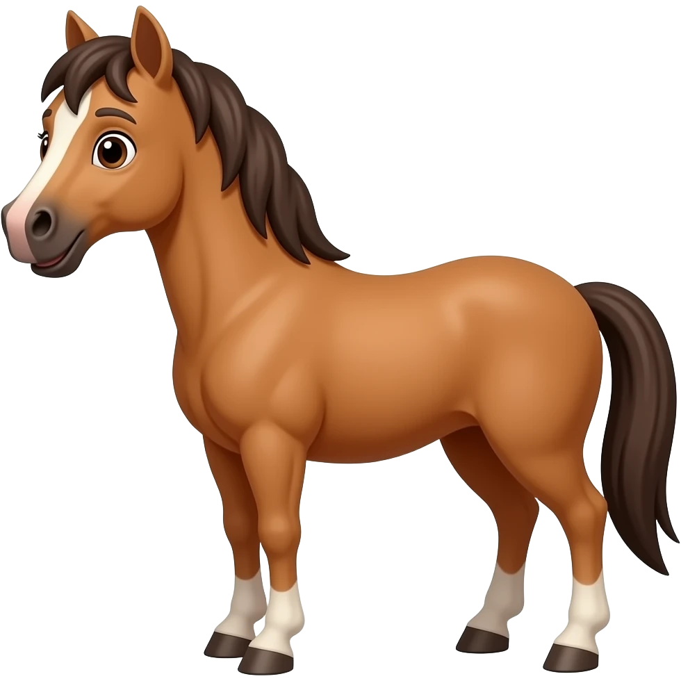 The animated cartoon horse sh emoji