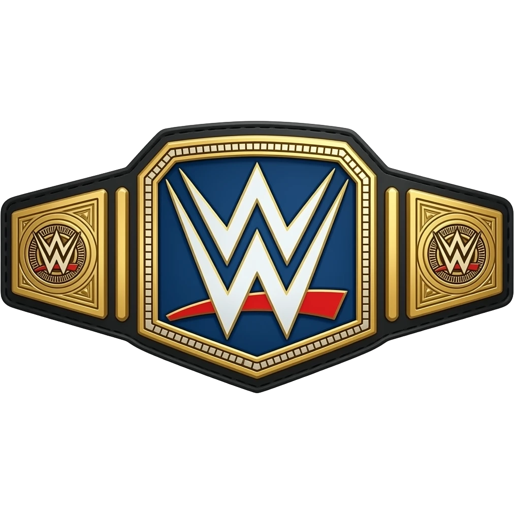 Undisputed WWE Championship the new one gold all belt emoji