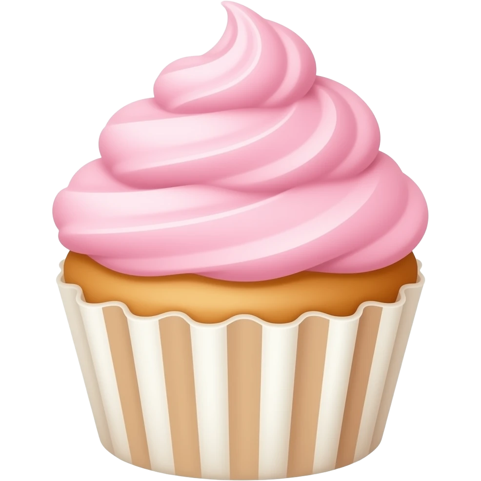 Cupcake with pink icing emoji