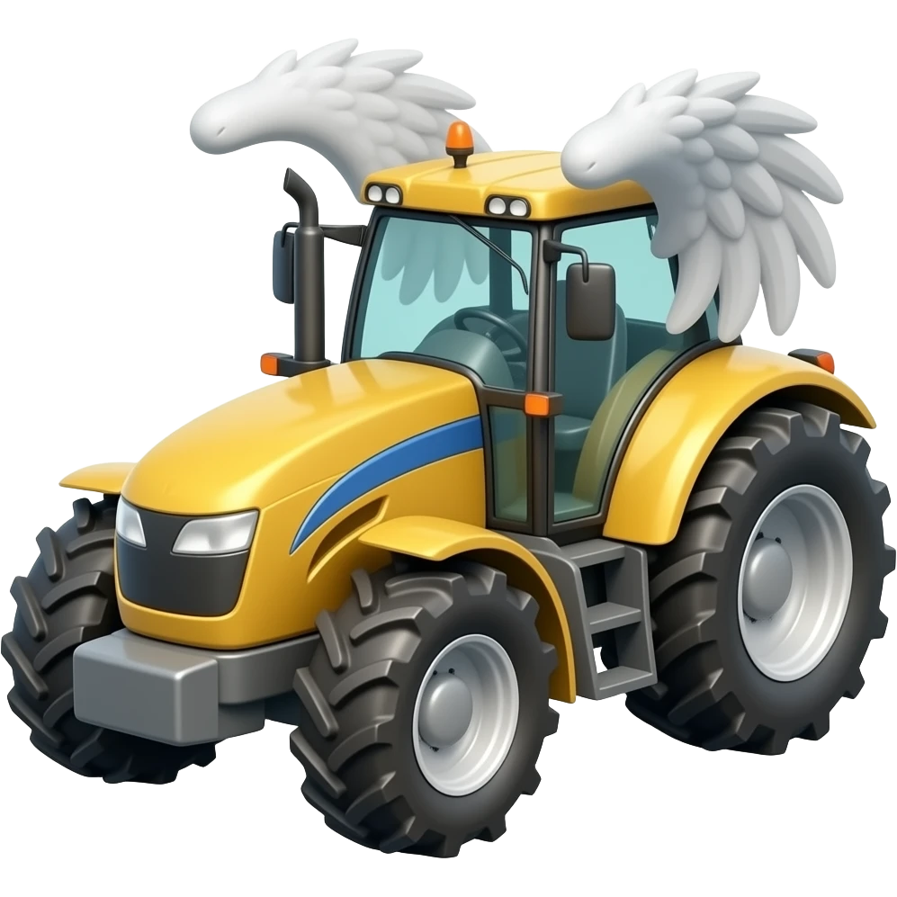 plastic tractor with wings emoji