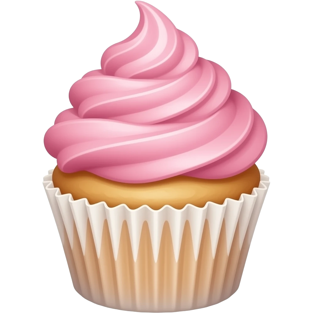 Cupcake with pink icing emoji