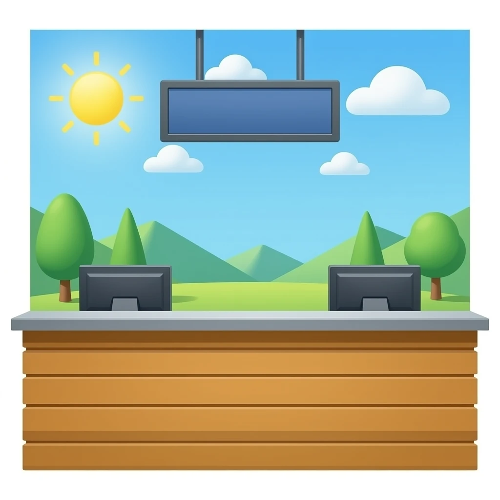 check in counter no staff emoji