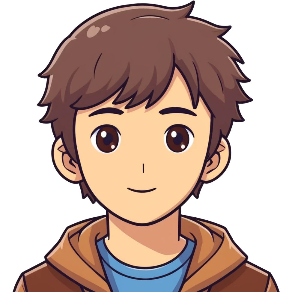 boy, brown eyes and hair, handsome emoji