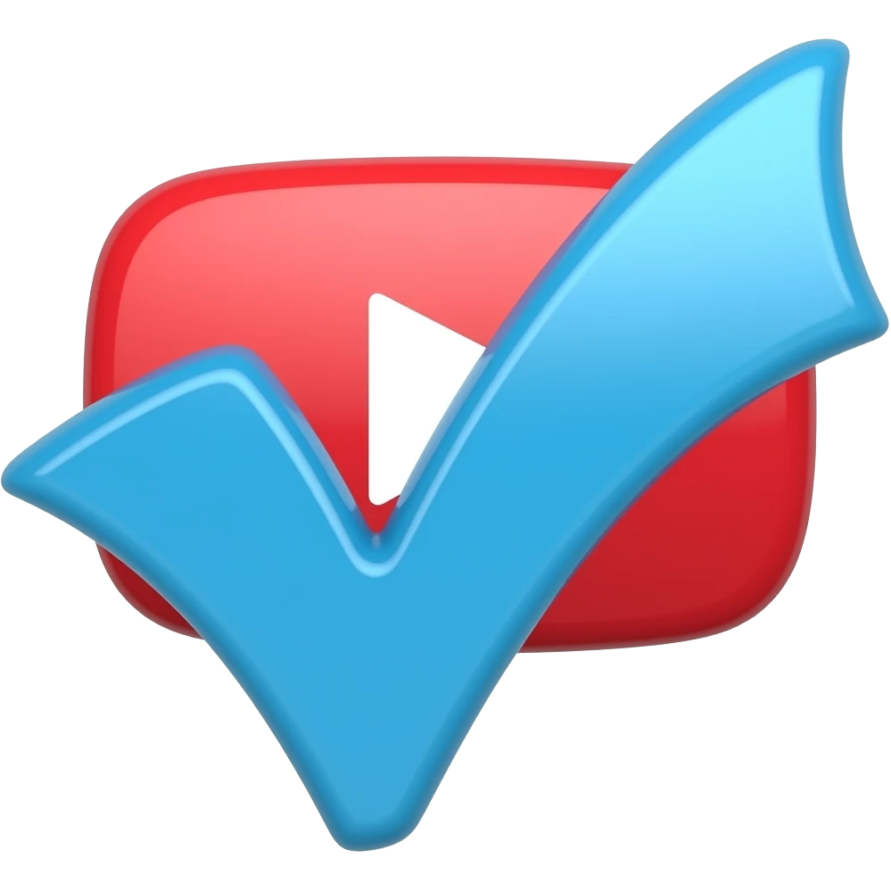 YouTube blue tick emoji