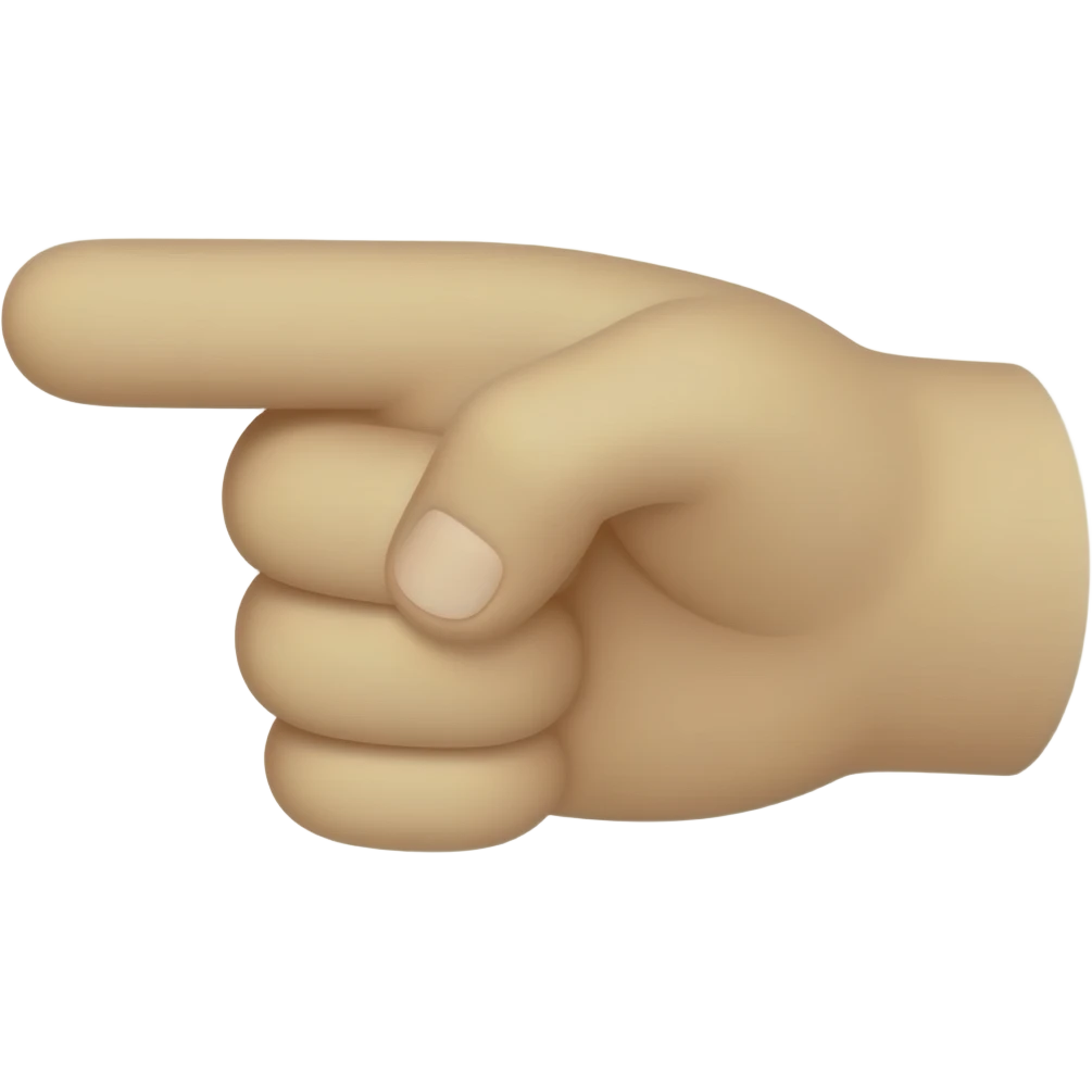hand pointing emoji