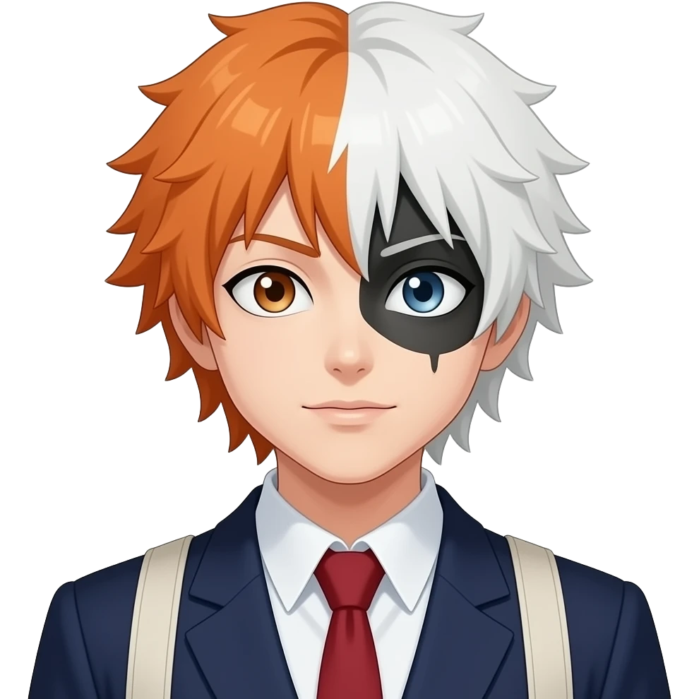 Shoto Todoroki but girl emoji