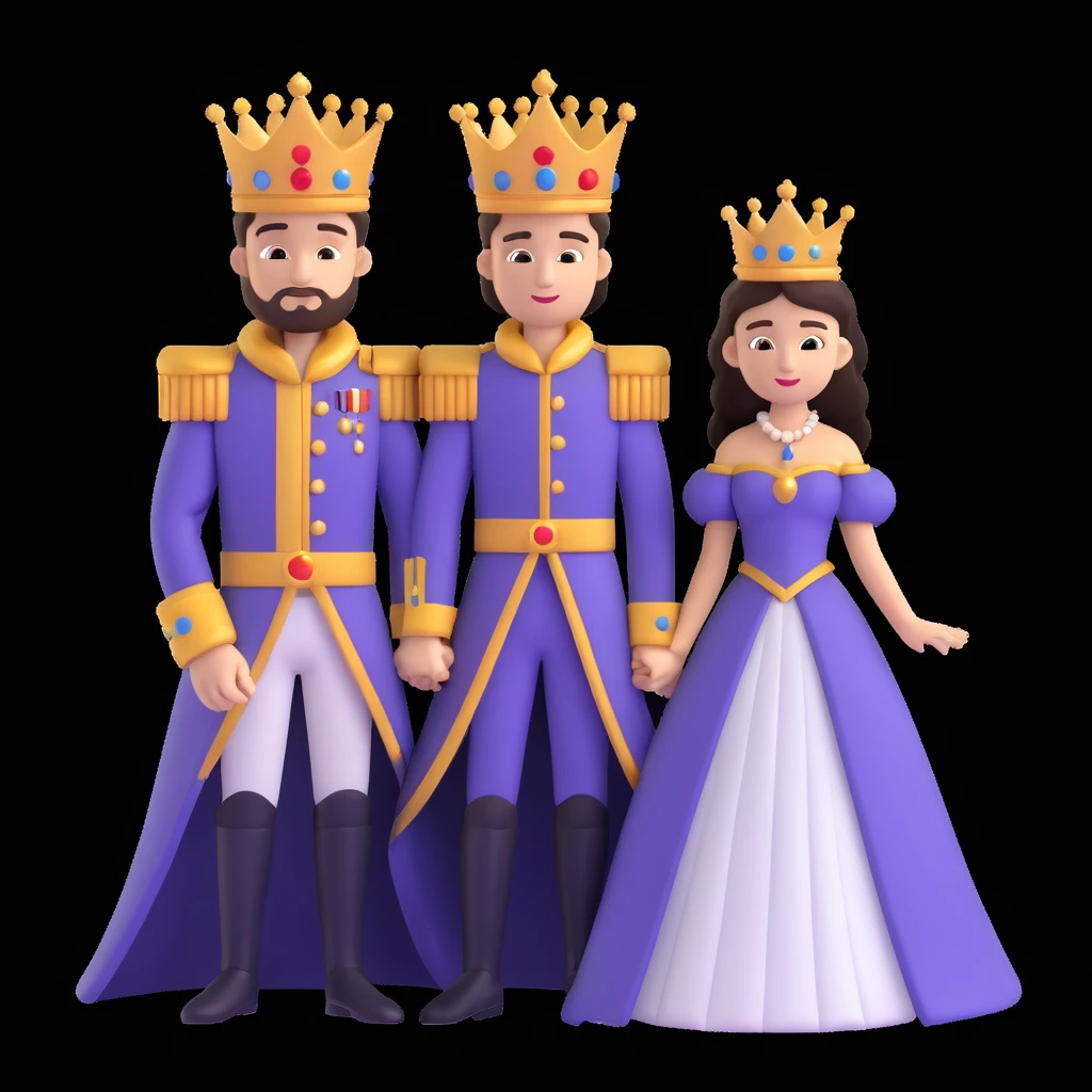 young king and queen posing emoji