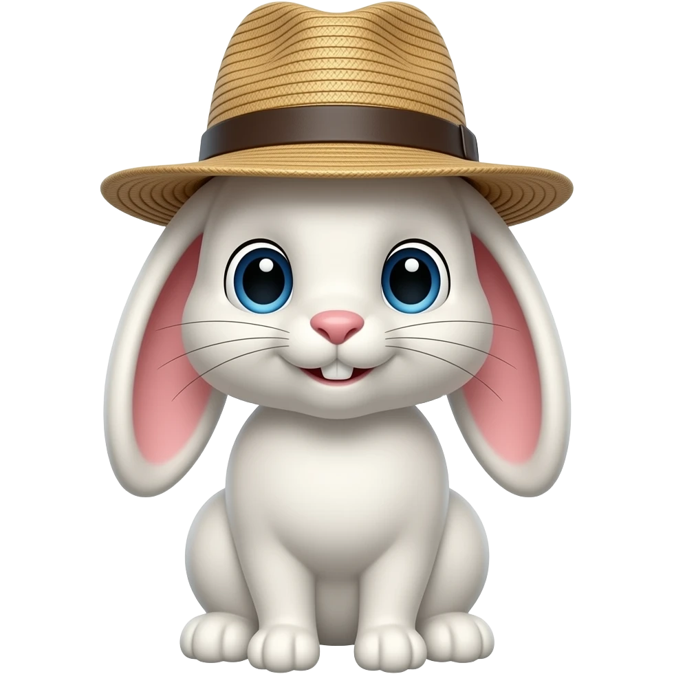 rabbit with a hat emoji