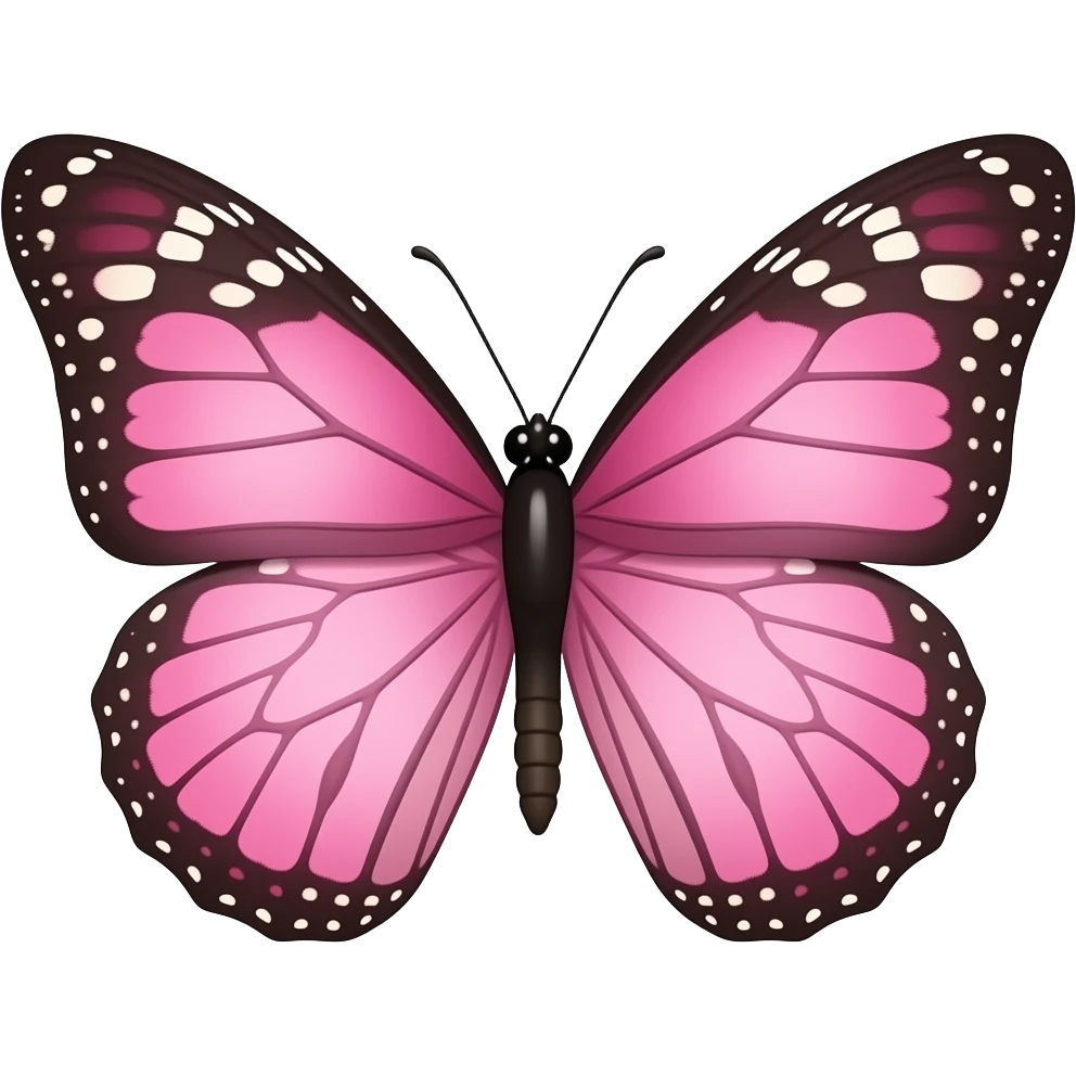 Pink butterfly emoji