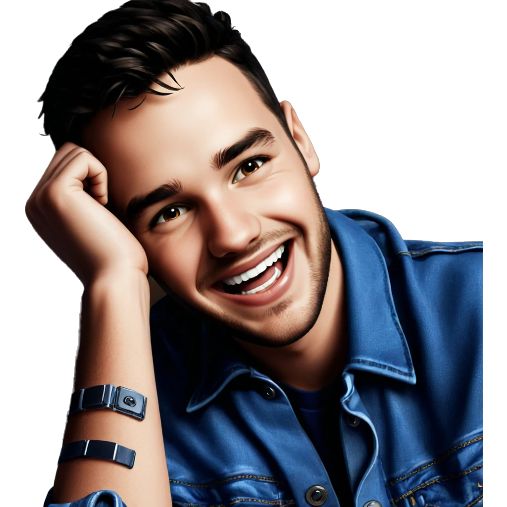 smiling boy in denim jacket emoji