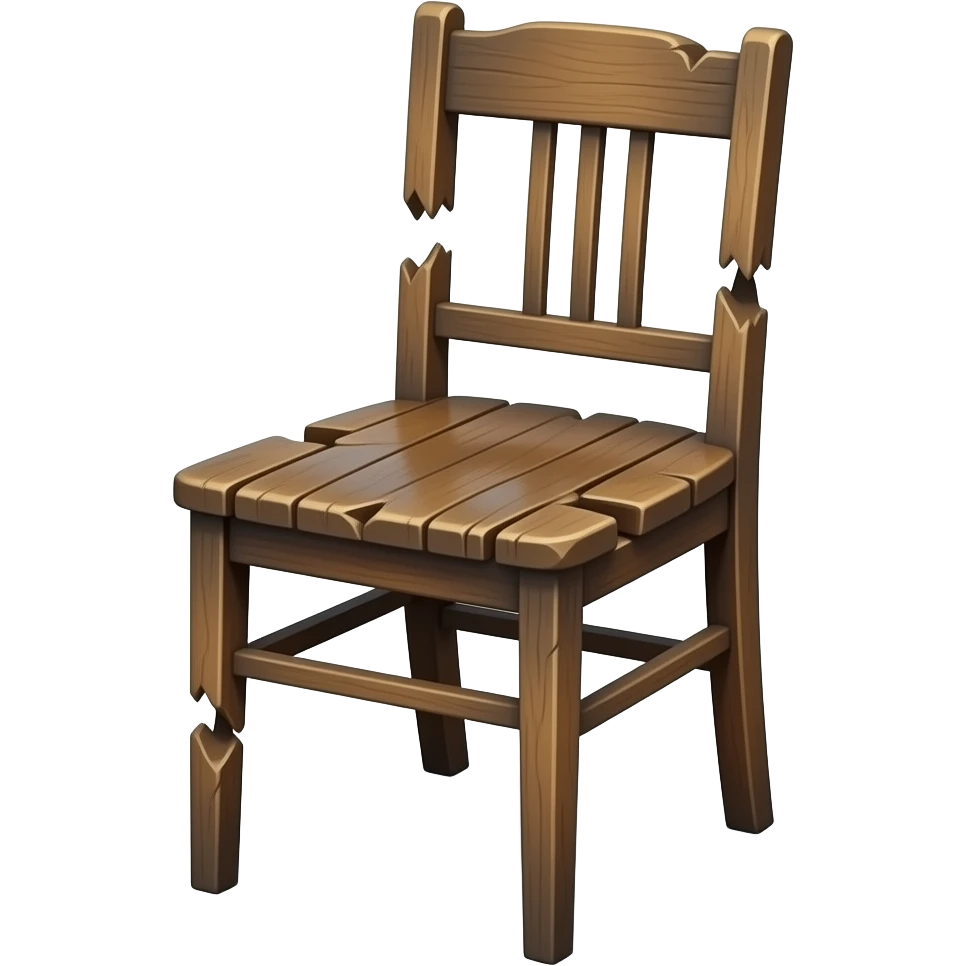 really old dirty greasy cuck chair wood almost falling apart sex cuck emoji