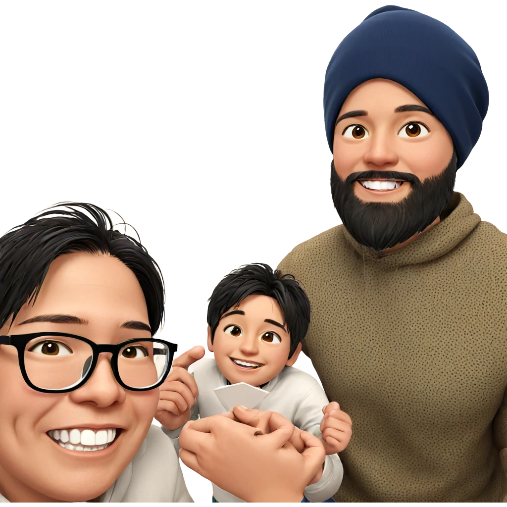 boys smiling together portrait emoji