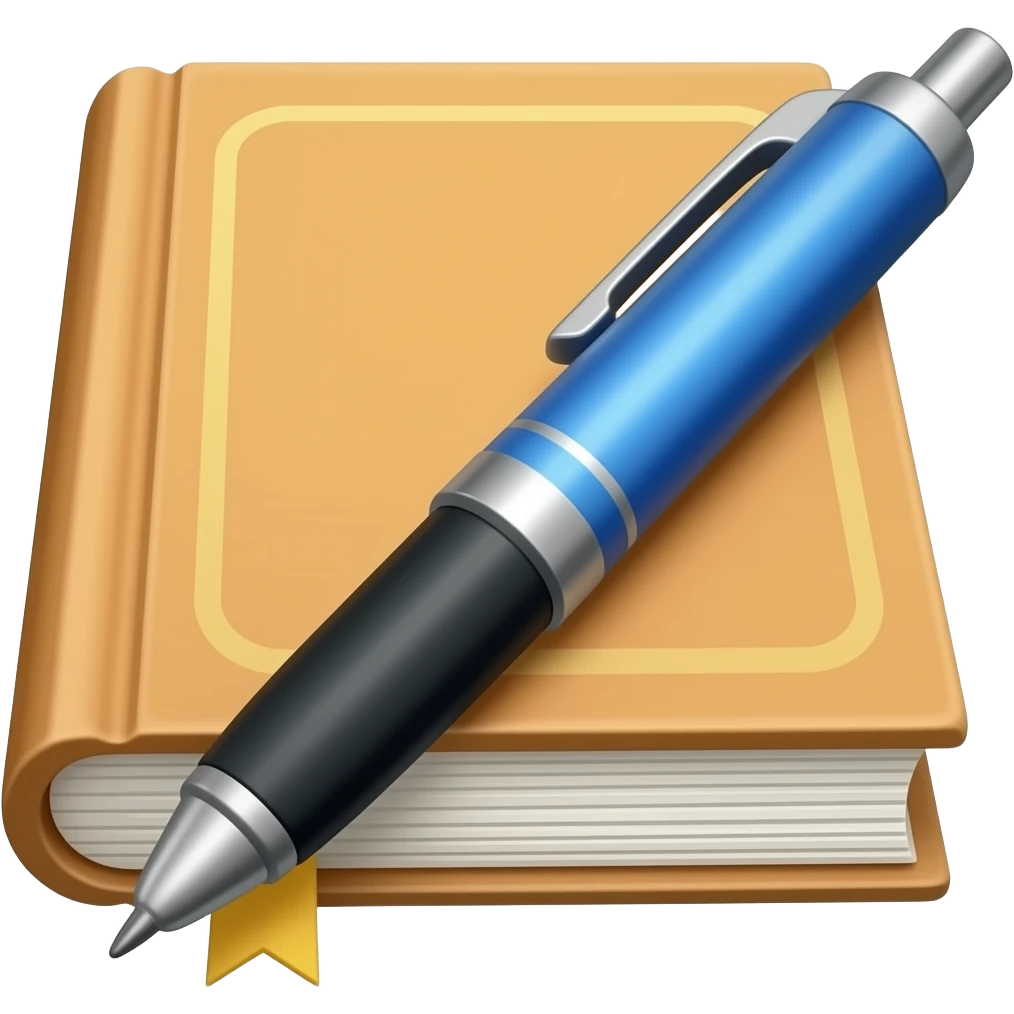 SSavidhan Book and a blue pen emoji