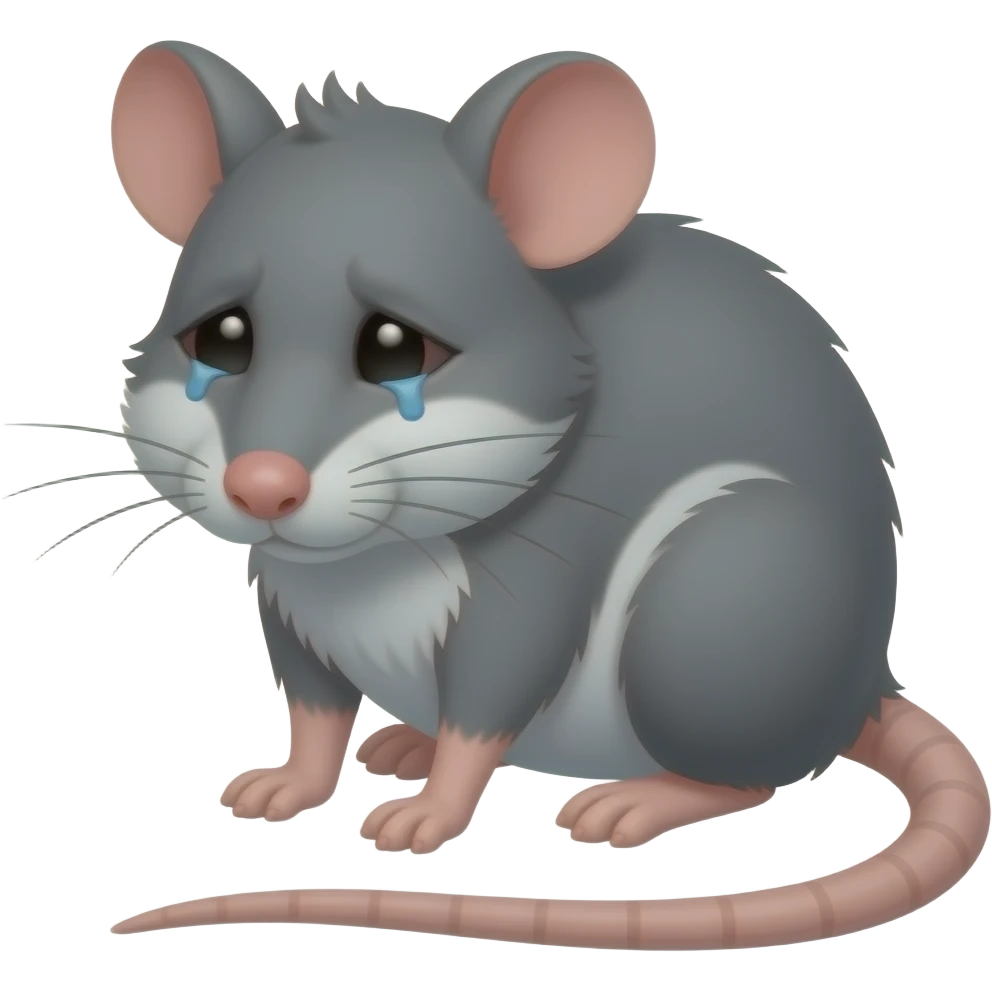 Sad rat emoji