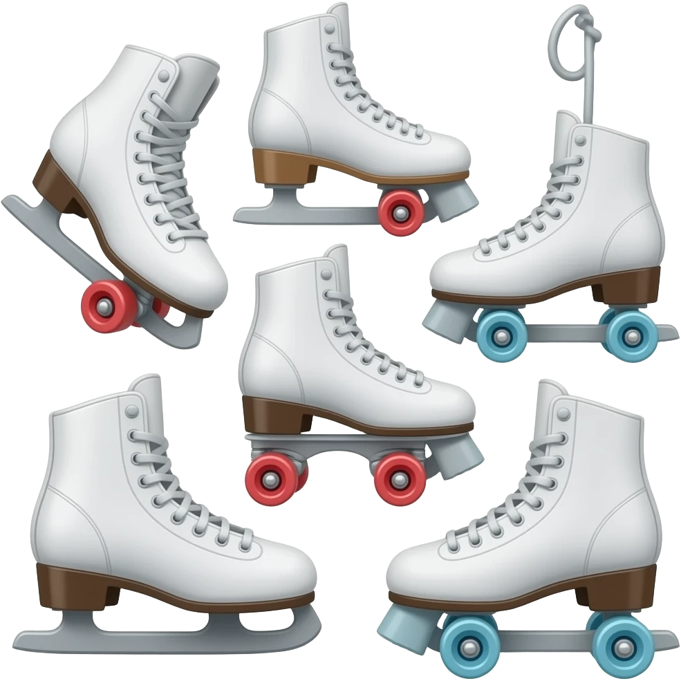 skating shoes collection emoji