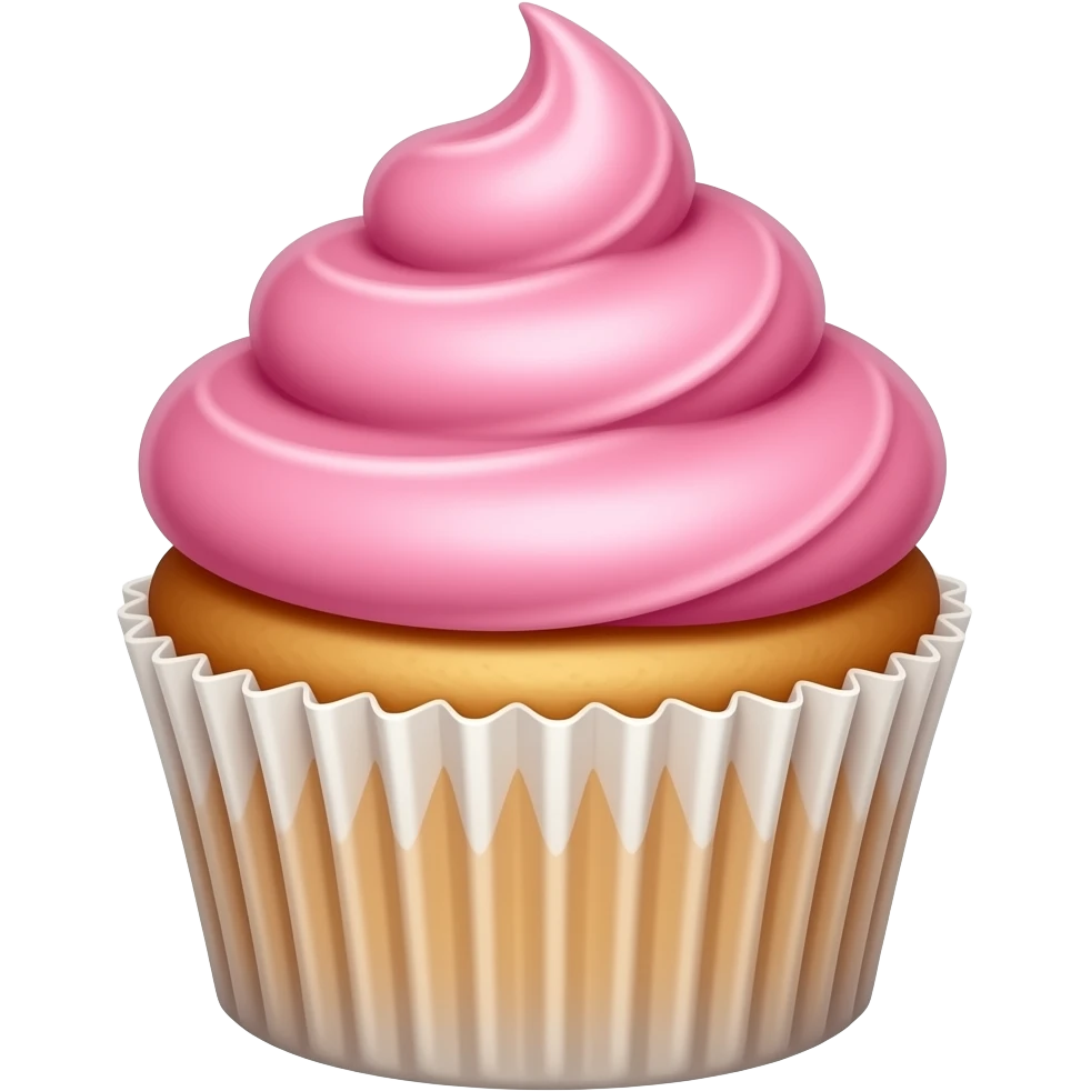 Cupcake with pink icing emoji