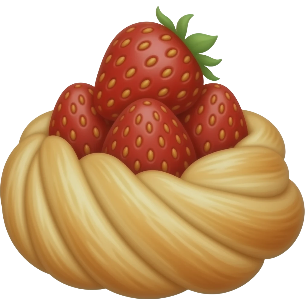 Strawberry puff pastry emoji