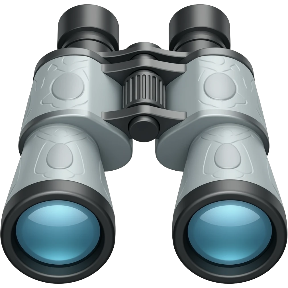 Binoculars on house floor plan emoji