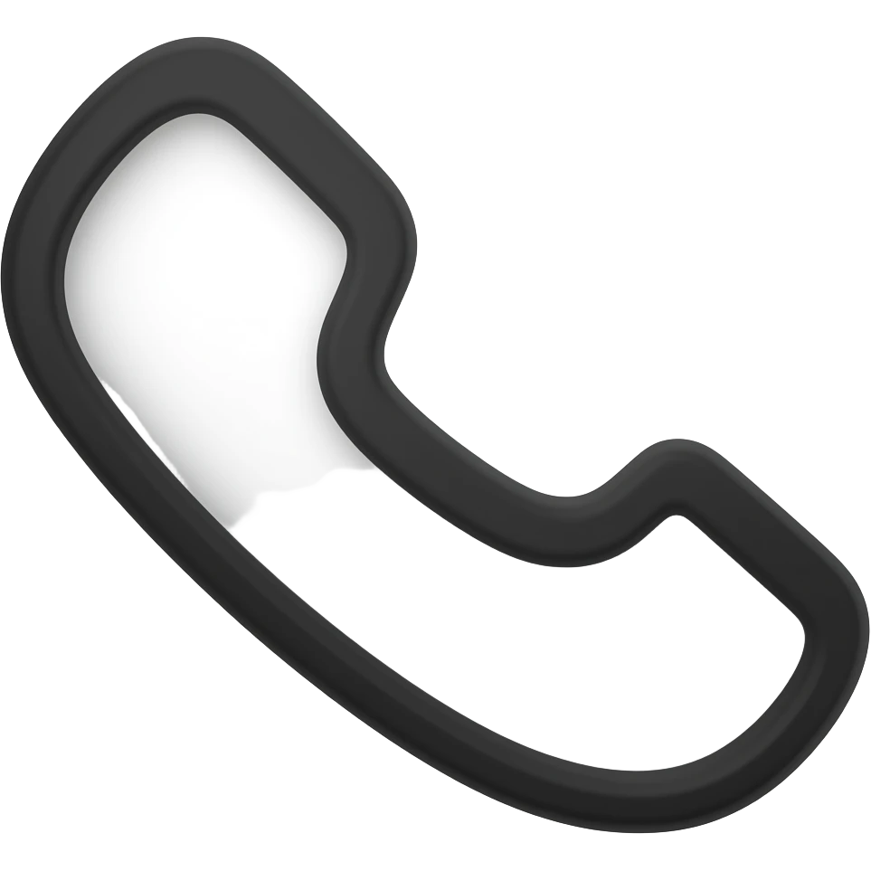 phone emoji, thick black outline, simple cartoon, sticker emoji