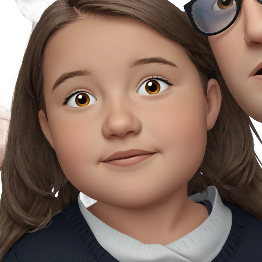 portrait of brown haired girl emoji