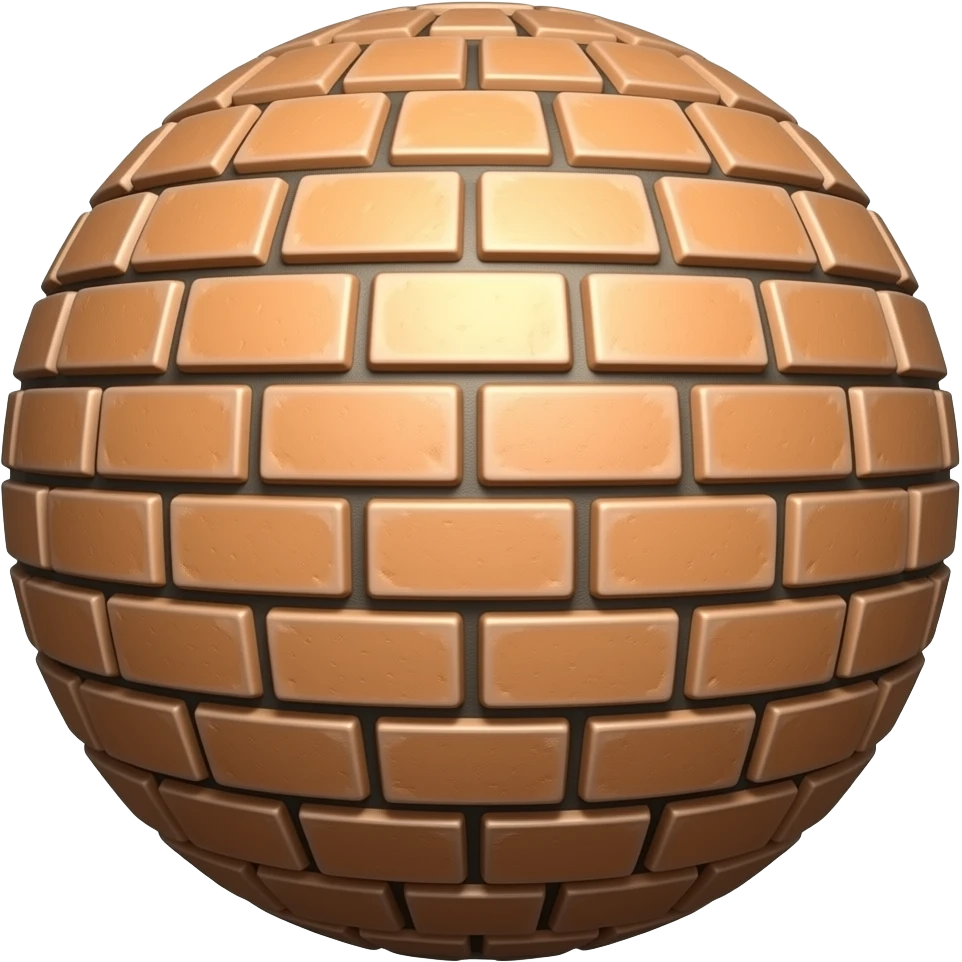 Ball made of bricks emoji